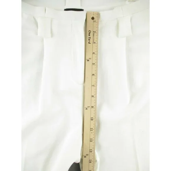 TopShop Pants Womens 10 White Slacks Relaxed Fit Tapered Stretch Casual - Picture 5 of 10